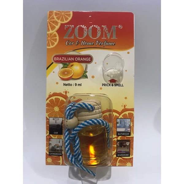 NEW! ZOOM Car & Home Air Freshener Fragrance - Brazilian Orange