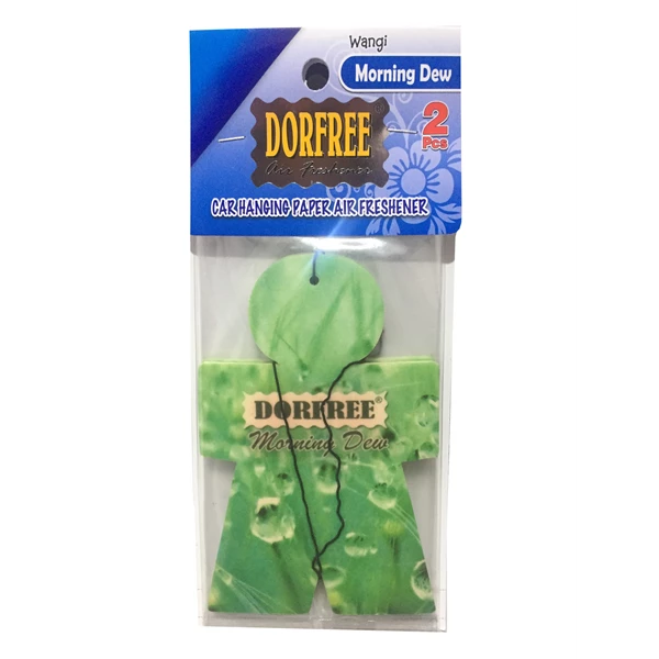 car hanging paper air freshener with morning dew scent